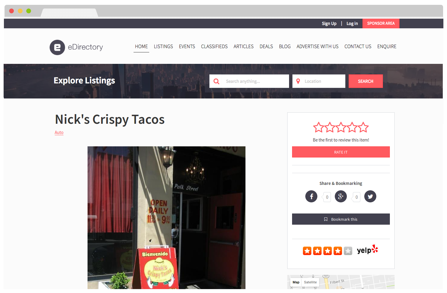 eDirectory - Integração Yelp eDirectory Integração Yelp