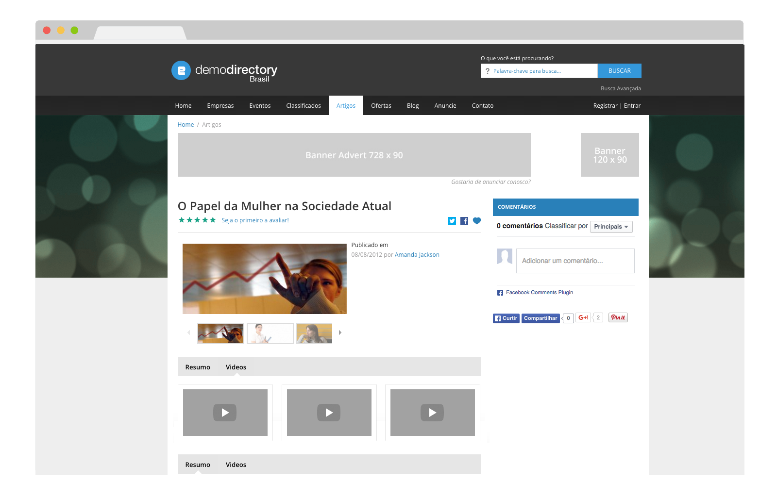 eDirectory Múltiplos Videos para Artigos eDirectory Múltiplos Videos para Artigos