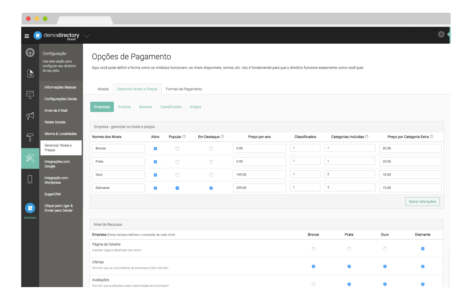 eDirectory Relacionamento Classificados - Empresas