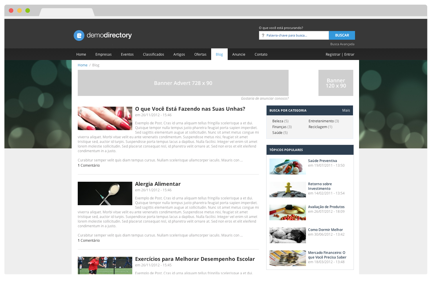 Tema eDirectory - Blog