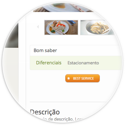 Tema eDirectory Guia de Restaurantes - Funcionalidade Bom saber