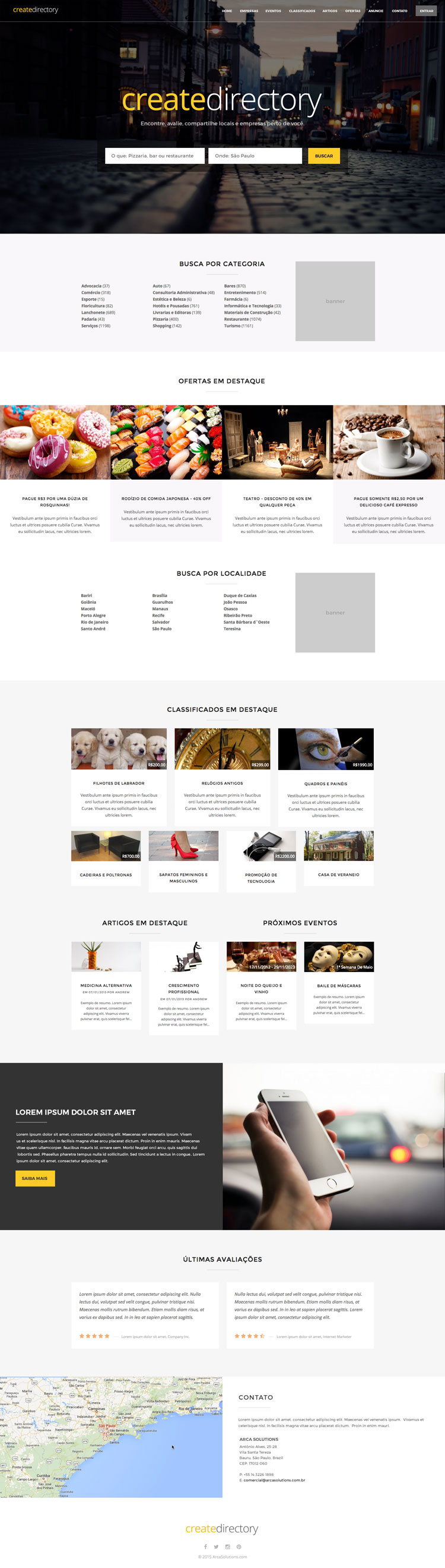 Exemplo de Redesign e customização aplicada ao template padrão do eDirectory